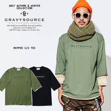 GRAVYSOURCE RIPPED 1/2 TEE GS17-ACS01画像