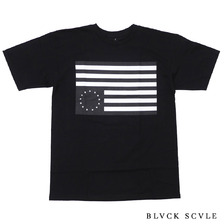 BLACK SCALE REBEL FLAG TEE BLACKxWHITE BM17-GT09画像