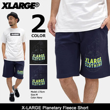 X-LARGE Planetary Fleece Short M17B4103画像