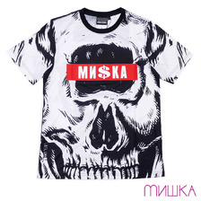 MISHKA SKULL ALL OVER TEE BLACKxWHITE MSS170008画像