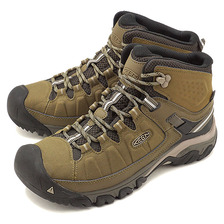 KEEN MENS Targhee EXP Mid WP Dark Olive/Black Olive 1017716画像