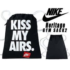 NIKE HERITAGE GYM SACK KISS MY AIRS black BA5431-011画像