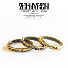 Zephyren TRINITY METAL RING -A.GOLD-画像