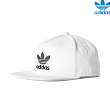 adidas Originals AC TREFOIL FLAT CAP (アディダス オリジナルス トレフォイル フラットキャップ) White/Black BR4950画像