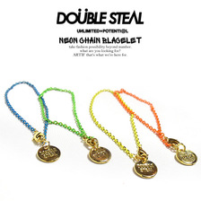 DOUBLE STEAL NEON CHAIN BRACELET 473-90018画像