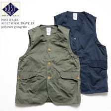 POST OVERALLS #1512 ROYAL TRAVELER polyester grosgrain画像