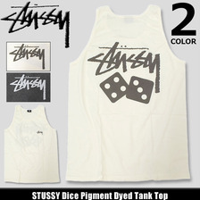 STUSSY Dice Pigment Dyed Tank Top 1934076画像