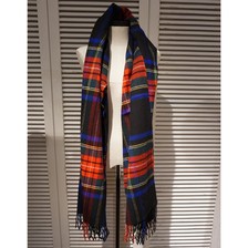 Traditional Weatherwear BLANKET MUFFLER -BLACK STEWART- A172JGGO0022-TT16画像