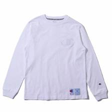 Champion LONG SLEEVE T-SHIRT WHITE C3-L422-010画像