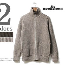 ANDERSEN-ANDERSEN NATURAL COLOR WOOL 1/1 ZIP AA72116画像
