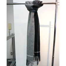 Johnstons CASHMERE TARTAN STOLES(190&times;70) -Grey Border- AU1737画像