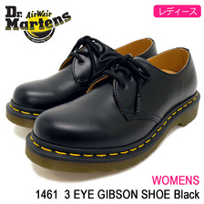 Dr.Martens WOMENS 1461 3 EYE GIBSON SHOE Black R11837002画像
