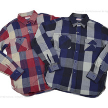 SUGAR CANE インディゴブロックチェック ワークシャツ SC27725画像