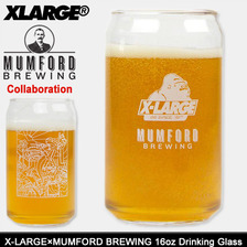 X-LARGE &times; MUMFORD BREWING 16oz Drinking Glass M17Z0102画像