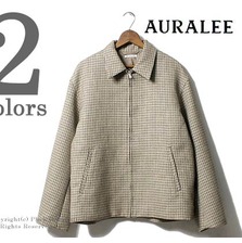 AURALEE DOUBLE FACE CHECK ZIP BLOUSON A7AB02BN画像