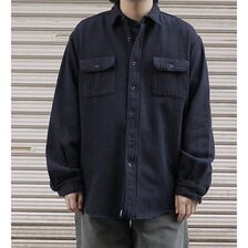 orslow VINTAGE FIT BLACK FLANNEL SHIRT 03-V8072-61画像