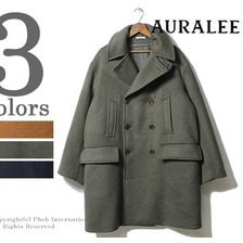 AURALEE BEAVER MELTON P-COAT A7AC01BM画像