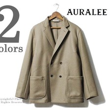 AURALEE LIGHT MELTON DOUBLE-BREASTED JACKET A7AJ02LM画像
