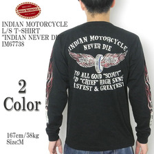 INDIAN MOTORCYCLE L/S T-SHIRT "INDIAN NEVER DIE" IM67738画像