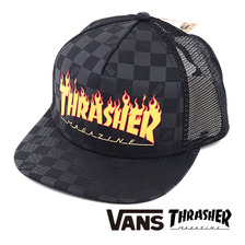 VANS &times; THRASHER TRUCKER CAP BLACK(THRASHER) VN0A360P09B画像