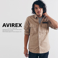 AVIREX FATIGUE KHAKI SHIRT 6175140画像