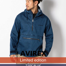 AVIREX TYPE BLUE CIRCLE STRETCH DENIM ANORAK 6172171画像