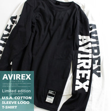 AVIREX U.S.A. COTTON SLEEVE LOGO T-SHIRT 6173466画像