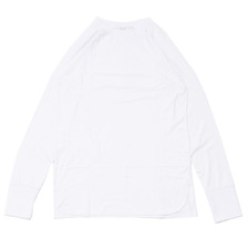 mnml SPLIT BACK RAGLAN L/S TEE WHITE画像