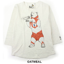 ウルトラマン &times; go slow caravan 鹿の子 クマプリント 七分袖 Tee 371923画像