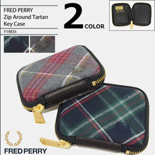 FRED PERRY Zip Around Tartan Key Case JAPAN LIMITED F19835画像