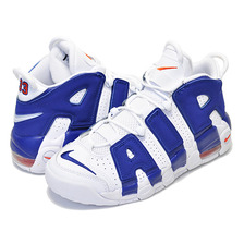 NIKE AIR MORE UPTEMPO GS "KNICKS" white/deep royal blue 415082-103画像