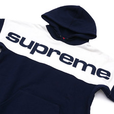 Supreme Blocked Hooded Sweatshirt NAVY画像