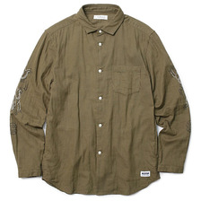 RADIALL KIKI - SHORT POINT COLLARED SHIRT L/S (OLIVE)画像