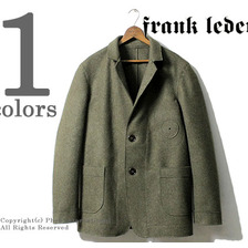 FRANK LEDER KHAKI HEAVY LODEN WOOL JACKET 0022034画像