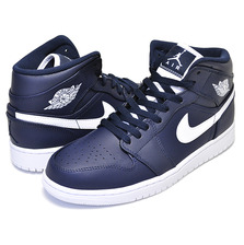 NIKE AIR JORDAN 1 MID obsidian/white-wht 554724-402画像
