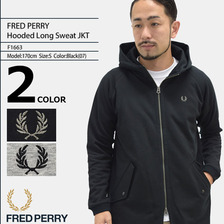 FRED PERRY Hooded Long Sweat JKT JAPAN LIMITED F1663画像