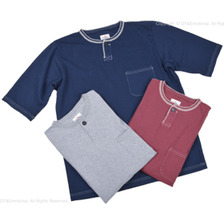 Two Moon ヘンリーネック ポケ付き5分袖Tシャツ 20211画像