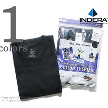 INDERA MILLS ハニカム構造 100%コットン 9.5oz エクスペディションウェイト サーマル ロンT ブラック 890LS画像