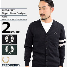FRED PERRY Tipped Sleeve Cardigan K2518画像