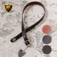 HTC エンドオンリーフラワーターコイズスタッズベルト画像