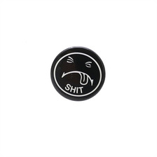 Supreme Shit Button BLACK画像