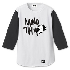 MINOS 3/4 MINO THREAT BB TEE (WHITE×BLACK) MNQ6-TE19画像
