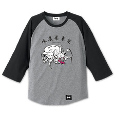 MINOS 3/4 GYUUKI RAGLAN TEE (GRAY&times;BLACK) MNQ6-TE14画像