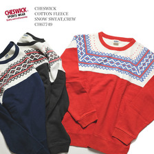 CHESWICK COTTON FLEECE SNOW SWEAT,CREW CH67749画像