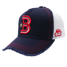 YOSHINORI KOTAKE DESIGN &times; BEAMS B LOGO MESH CAP NAVY画像
