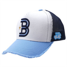 YOSHINORI KOTAKE DESIGN &times; BEAMS B LOGO MESH CAP SAX BLUE画像