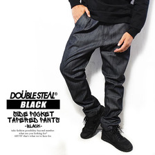 DOUBLE STEAL SIDE POCKET TAPERED PANTS -BLACK- 774-71203BK画像