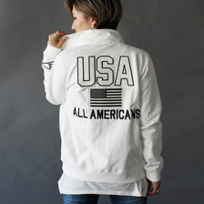 AVIREX L/S ALL AMERICAN STRETCH STAND ZIP SWEAT 6273145画像