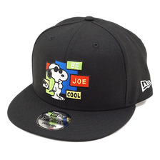NEW ERA 9FIFTY PEANUTS BE JOE COOL BLACK/S.WHITE 11497863画像