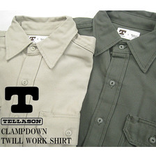 TELLASON LONG SLEEVE WORK SHIRT CLAMPDOWN 3005-12画像